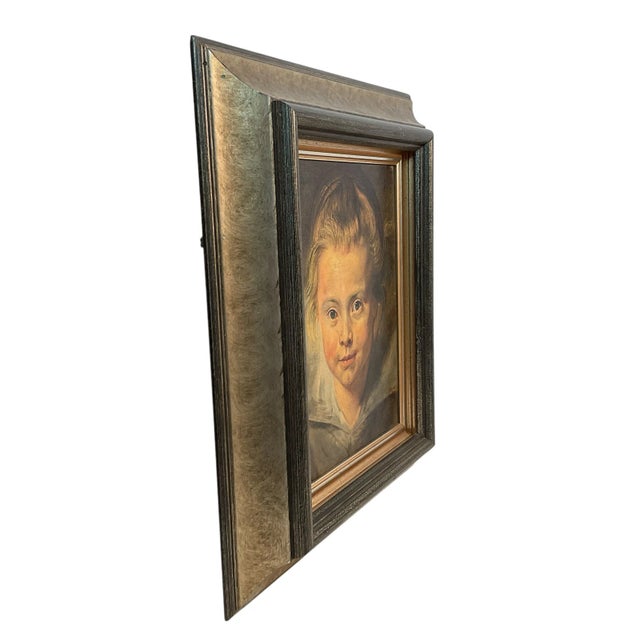 This is a lovely reproduction portrait of P.P. Rubens daughter, Clara Serena. The total size is 13” x 16” x 1 3/4”. The...