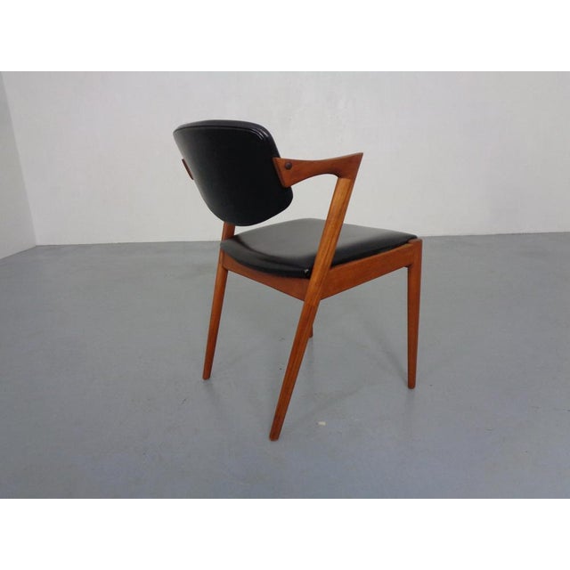 1960s Model 42 Dining Chair in Teak by Kai Kristiansen for Schou Andersen, Denmark, 1960s For Sale - Image 5 of 13