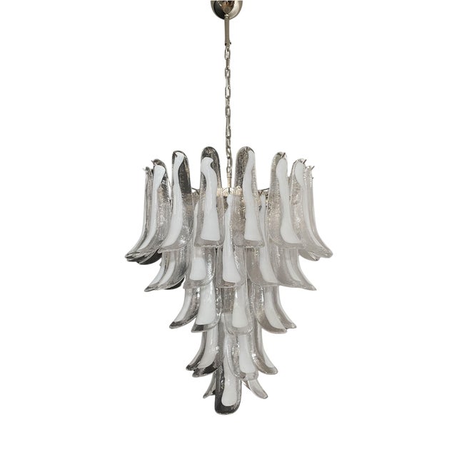 Italian Murano Petals Chandelier, 1970s For Sale