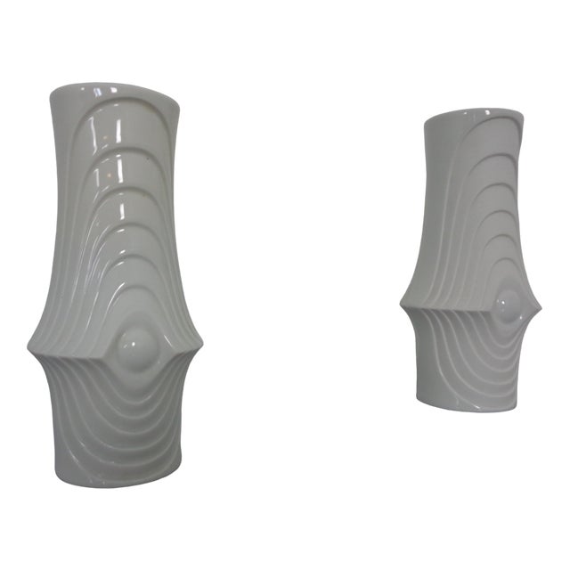 Space Age Op Art Vases from Royal KPM, 1960s, Set of 2 For Sale