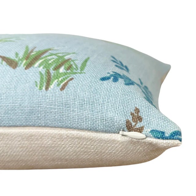 2020s Pointers Pillow Cover in Sky Blue, 12x20 Pillow For Sale - Image 5 of 6