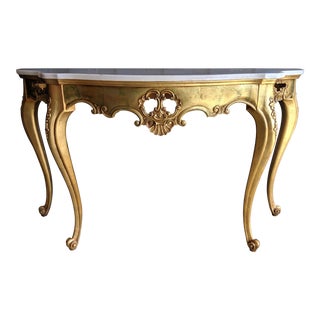 1960s Weiman Marble & Gilt Console For Sale