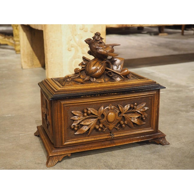 Antique Swiss Black Forest Cigar Box Humidor, Circa 1900 For Sale - Image 13 of 16