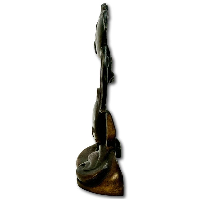 Rare & Hard to Find All Original Vintage 1930s Hubley MFG Co. #464 Fan Tail Fish Cast Iron Doorstop For Sale - Image 16 of 18