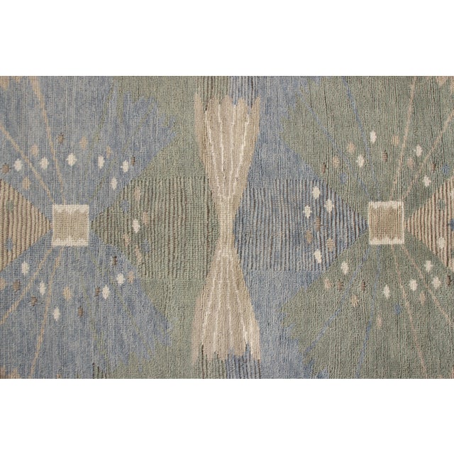 Not Yet Made - Made To Order Rug & Kilim’s Scandinavian Style Rug in Green, Blue and Beige Geometric Pattern - 4x6 For Sale - Image 5 of 6