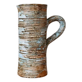 Antique Bohemian Glazed Terracotta Jug For Sale