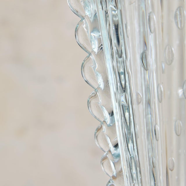 Glass Italian Murano Bullicante Glass Vase Attributed to Barovier & Toso No. 02, 1930s For Sale - Image 7 of 11