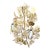 Vintage Tole Four Light Chandelier in Champagne and Gold For Sale