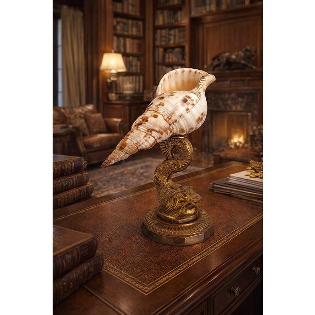 Seashell & Brass Sculpture For Sale - Image 13 of 13