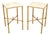 Vintage French Brass and Marble Side Tables, 1960, Set of 2 For Sale