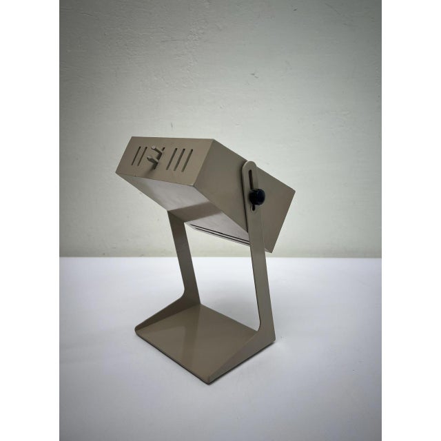 Adjustable Table Lamp in Beige Metal by Anvia, 1960s For Sale - Image 4 of 12