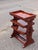 Wood Vintage Hand Carved Tray Top Storage Shelf For Sale - Image 7 of 10