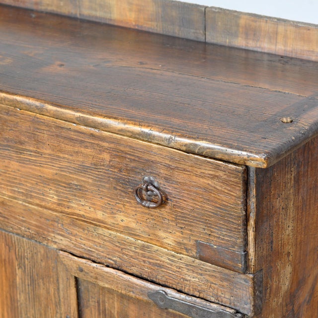 Wood Antique Rustic Pine Cabinet, 1820 For Sale - Image 7 of 14