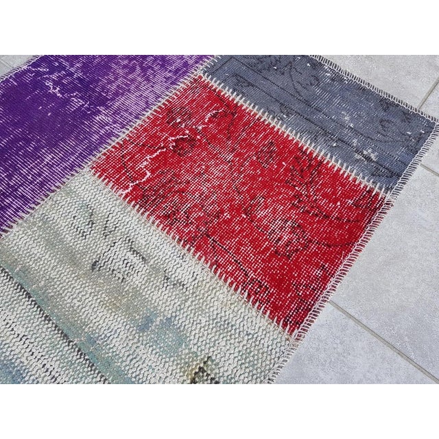 Mid 20th Century Handknotted Wool Hallway Runner Rug For Sale - Image 9 of 10