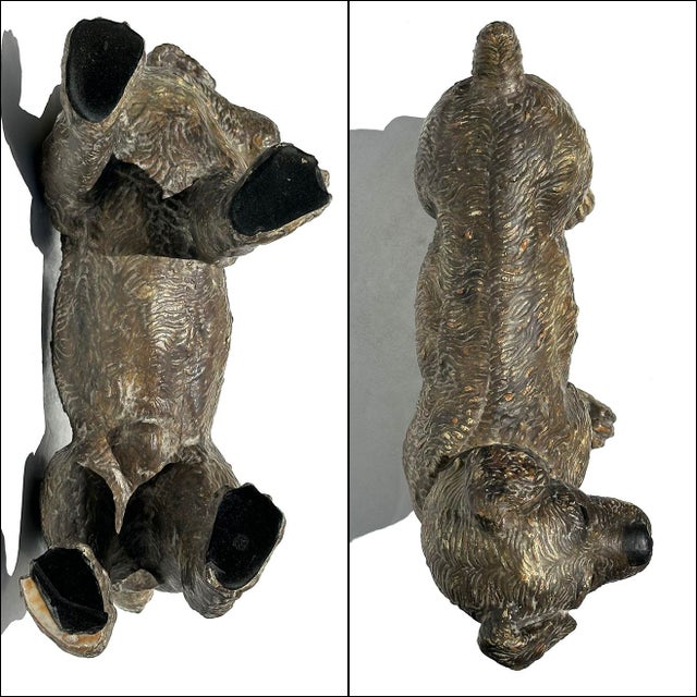 1940s Austrian Standing Terrier Dog Composition Lifesize Figural Sculpture For Sale - Image 11 of 12