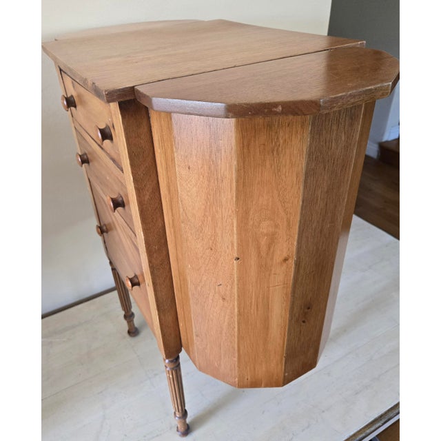 Wood Early 20th Century Martha Washington Style Sewing Cabinet For Sale - Image 7 of 10