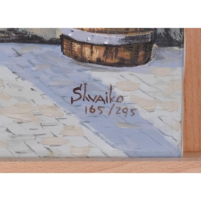 1990s 1997 Viktor Shvaiko "La Rapiere Canv Delux" Artist Hand Signed and Numbered Limited Edition 165/295 Unframed Serigraph Excellent For Sale - Image 5 of 6