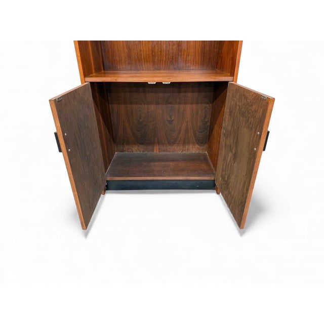 Brown Mid-Century Modern Walnut Storage Cabinets - Set of 2 For Sale - Image 8 of 9