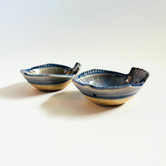 Vintage Puffer Fish Pottery Bowls - Set of 2 For Sale - Image 4 of 10