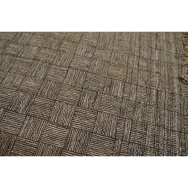 1920s Multi Geometric Modernist Antique Shawl Rug 5' 6'' X 5' 8'' Wool Knotted Carpet For Sale In New York - Image 6 of 9