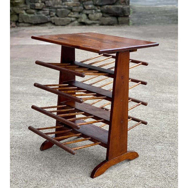 Vintage Farmhouse Turned Pine Spindle Magazine Record Holder Rack, c. Mid 20th Century - Pairs Nicely with Many Interior...