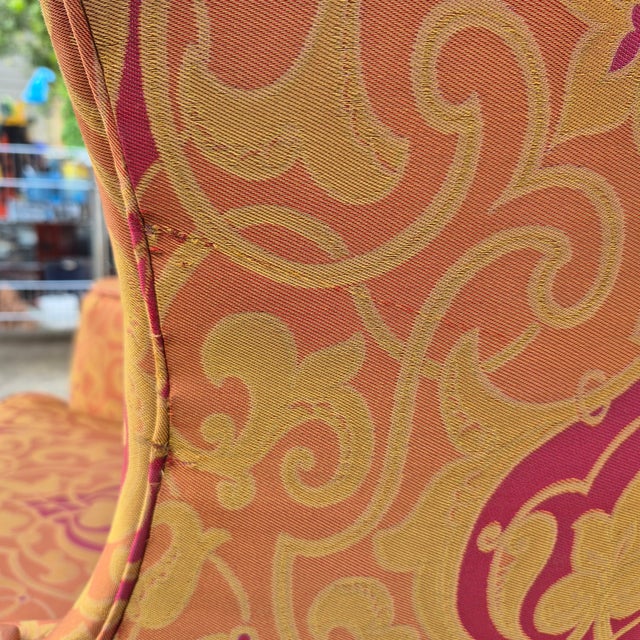 Late 20th Century Kittinger Colonial Williamsburg Mahogany Wing Back Chair Cw-44 For Sale - Image 14 of 15