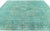 1960s 1960s Vintage Persian Distressed Handmade Medallion Turquoise Wool Rug For Sale - Image 5 of 10