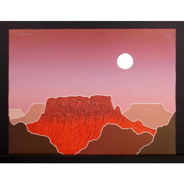 Unframed limited edition intaglio collagraph etching art print on paper by Peter Keefer. MAKE AN OFFER! Size: 23" x...