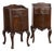 Pair, Early 20th Century Portuguese Walnut Small Cabinets or Nightstands For Sale