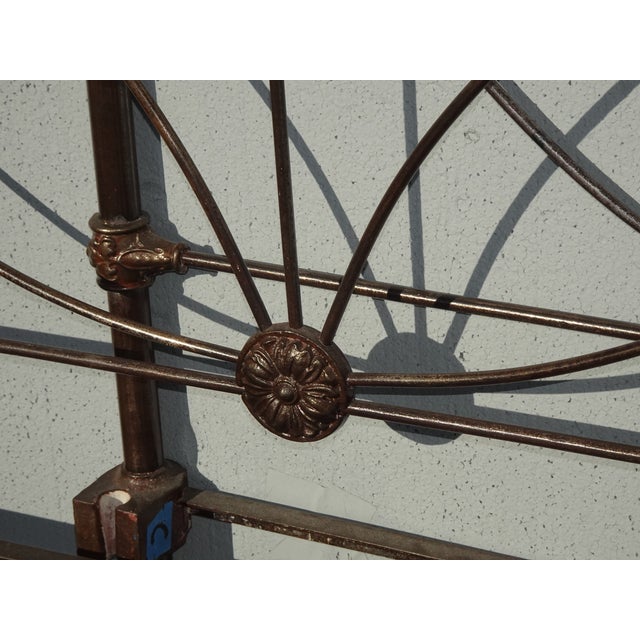 Pair of French Country Iron Twin Bed Frames Headboards & Rails ~ Match but Dont For Sale - Image 15 of 17