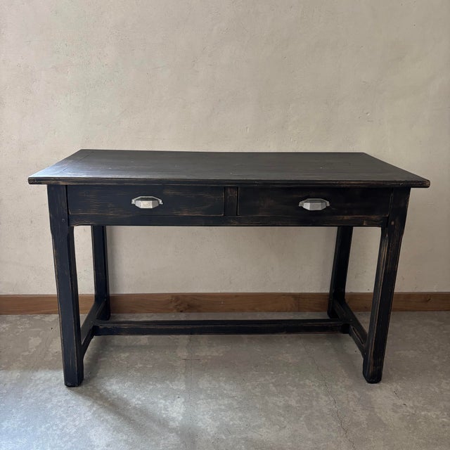 Black Table with Two Drawers For Sale - Image 9 of 9