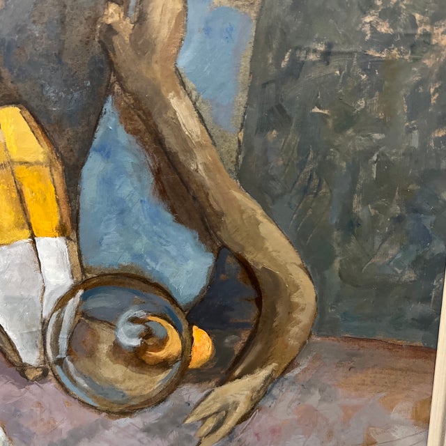 20th Century Oil on Board European School Still Life Impressionist Style Composition Framed For Sale - Image 10 of 11