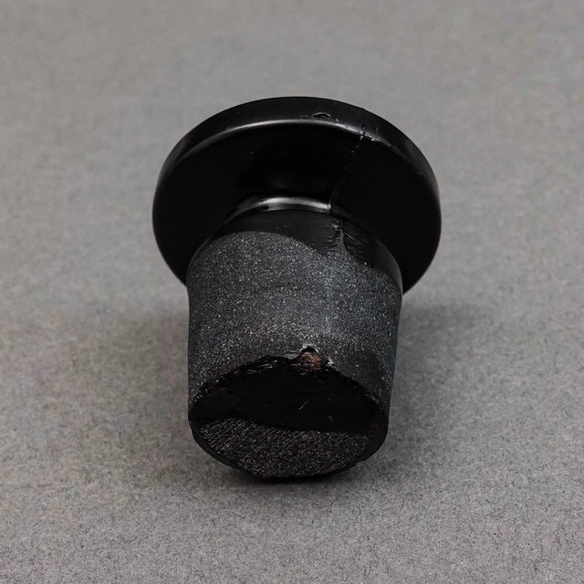 Bohemian Mary Gregory Enamel Black Amethyst Art Glass Bottle For Sale - Image 10 of 10