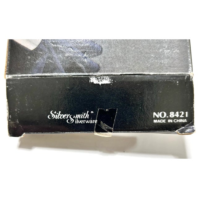 1970s Etched Silverplate Coasters With Holder & Napkin Rings – 13 Piece Set For Sale - Image 10 of 10