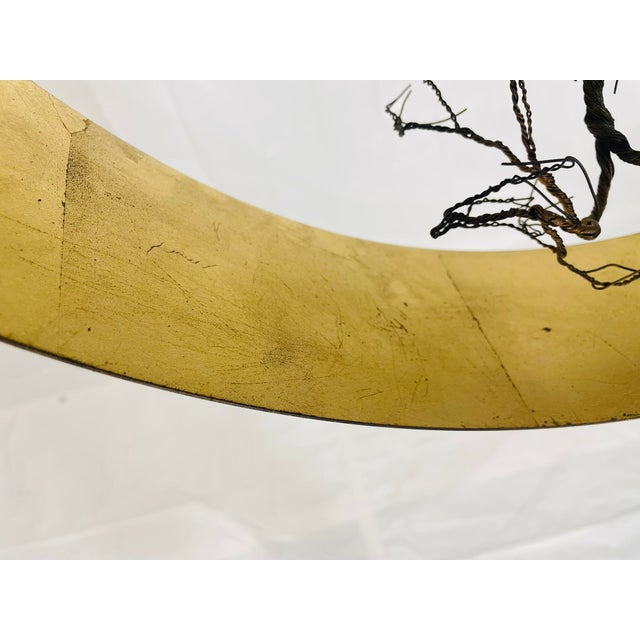 “Roots” Sculptural Pendant Light by F+m Fos, Hand-Twisted Wire, Gold Leaf For Sale - Image 14 of 18