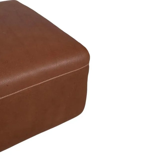 Modern Koinor Norton Leather Stool Brown For Sale - Image 3 of 14