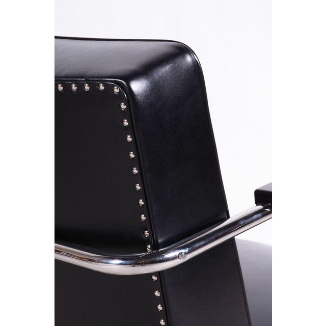 Bauhaus Bauhaus Lounge Chair in Leather from Mücke Melder, Czechia, 1930s For Sale - Image 3 of 12
