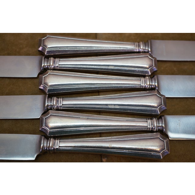 Vintage Gorham Fairfax Sterling Silver Handle Stainless Steel Blade Knives - 6 pcs For Sale - Image 10 of 10