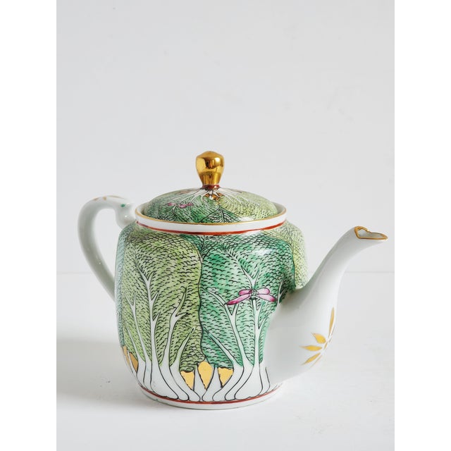 Mid 20th Century Chinoiserie Isco Japan Ware Porcelain Coffee Pot For Sale - Image 4 of 12