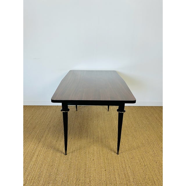 Art Deco Dining Table in Macassar Ebony and Marquetry, France, 1940s For Sale - Image 15 of 18
