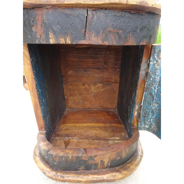 Small Cabinet in Canoe Wood and Teak, 2000s For Sale - Image 14 of 18