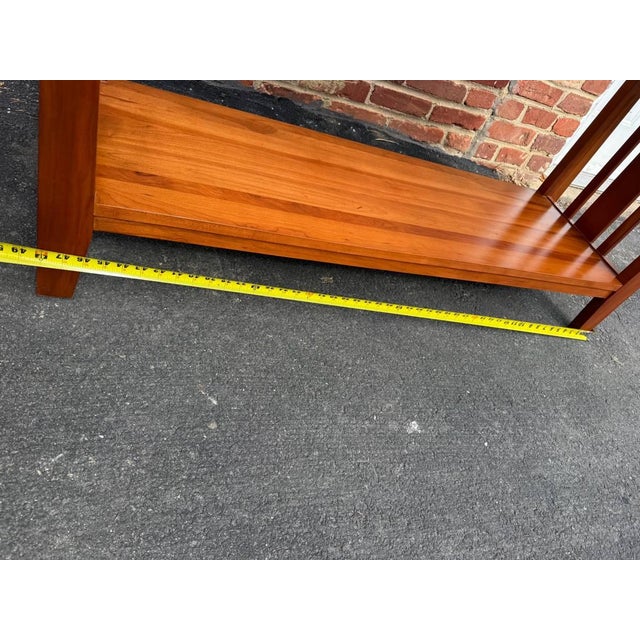 Late 20th Century Ethan Allen American Impressions Art & Craft Mission Style Cherry Sofa Hall Table. Console Table For Sale - Image 13 of 17