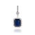 2.57ct Blue Sapphire & Diamond Halo Pendant With Hinged Locking Bail in 14k Gold- A Pair For Sale - Image 4 of 14
