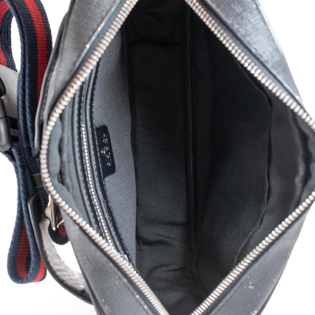 Textile Gucci Gg Supreme Black Canvas 474293 Belt Bag For Sale - Image 7 of 13