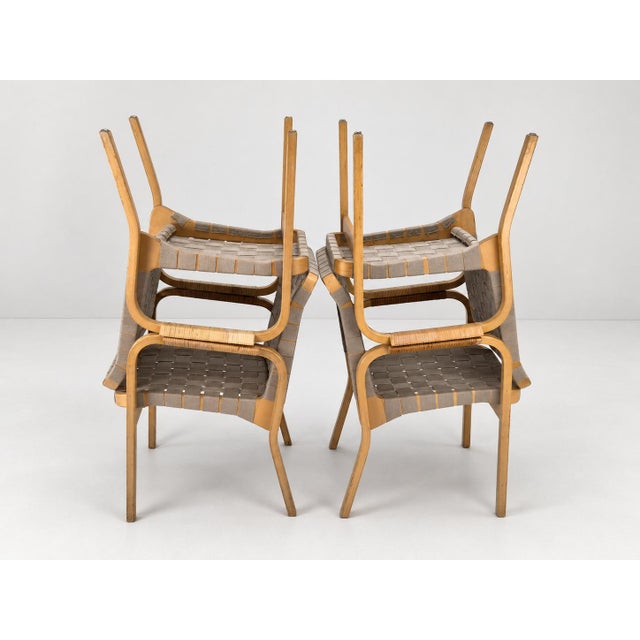 Wood Model 45 Armchairs by Alvar Aalto for Artek, 1970s, Set of 4 For Sale - Image 7 of 18