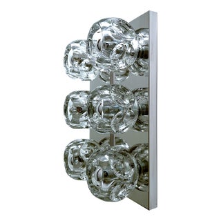 Large Space Age Glass Sconces from Peill & Putzler, 1970s, Set of 2 For Sale