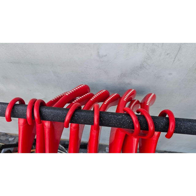 Swedish Red Hangers from Monika Mulder, 1990s, Set of 8 For Sale - Image 11 of 15