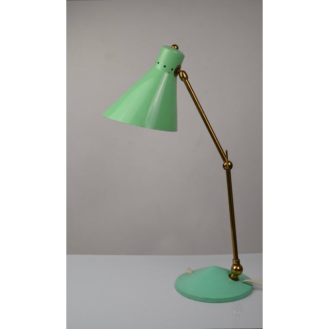Metal Mid-Century Modern Italian Table Lamp, 1950s For Sale - Image 7 of 18