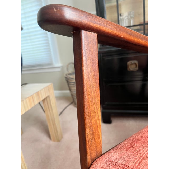 Vintage 1960s Mid Century Scandinavian Modern Rocker Attributed to Yngve Eckstrom for Swedese Mobler For Sale - Image 9 of 11