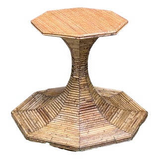 Bamboo and Rattan Table by Vivai Del Sud For Sale